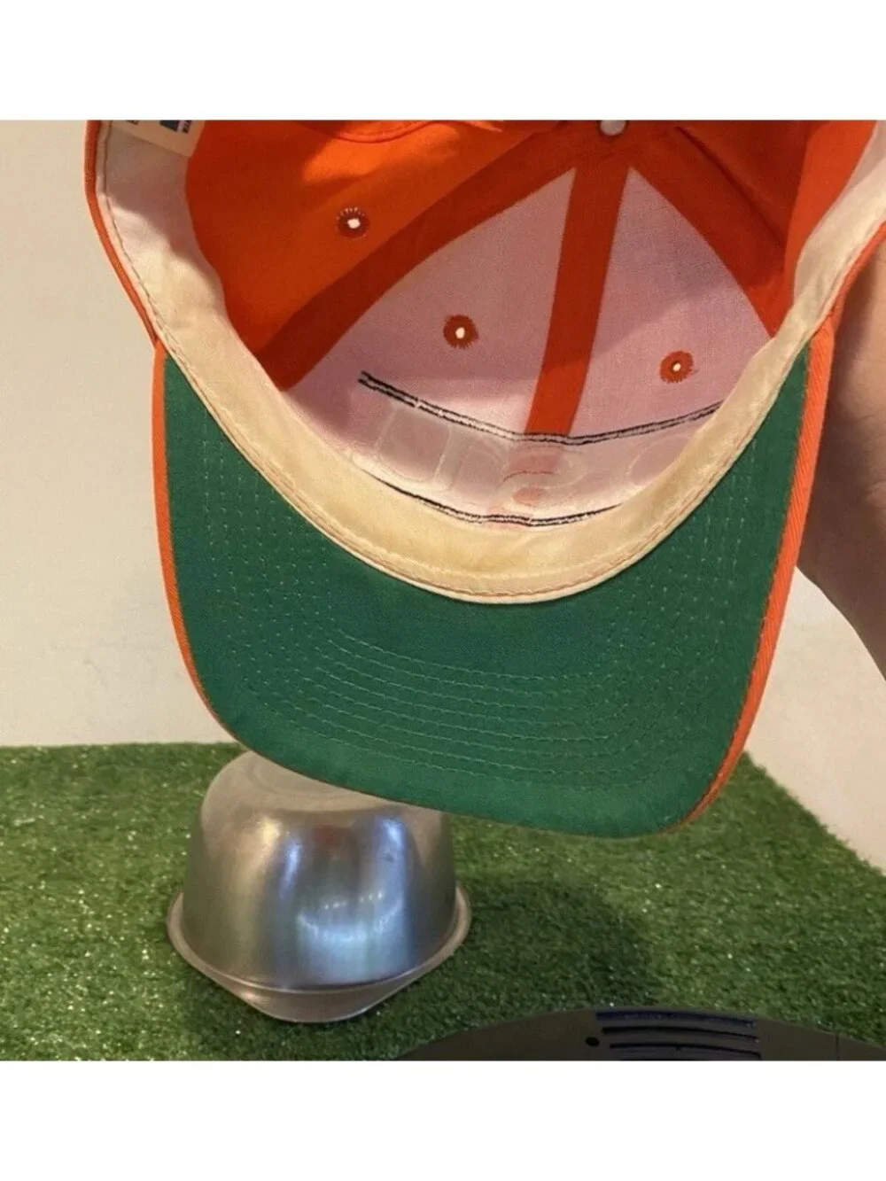 Vintage Oklahoma State Cowboys hat cap snap back orange the game split bar mens